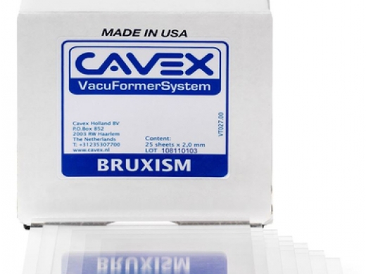 vacuformer bruxism transparant 2.0mm 25 (productfoto)