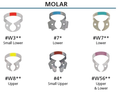 fiesta color coded matte finish clamp 7 (flat jawed, lower molar) (productfoto)