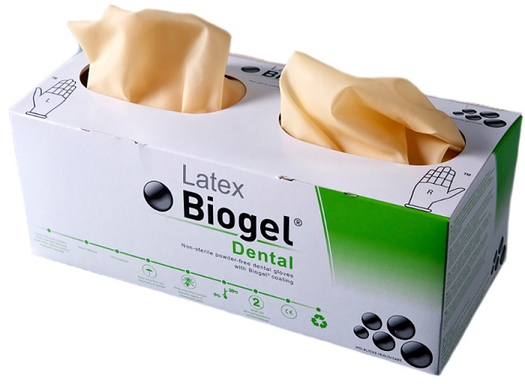 biogel dental handschoen non-steriel latex 5.5 25 (productfoto)