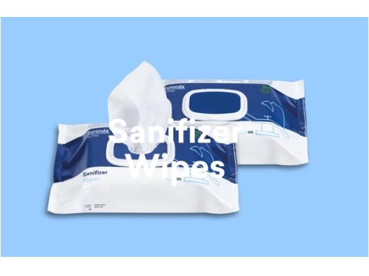 euronda sanifizer wipes 15x19cm flowpack 100 stuks (productfoto)