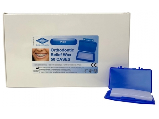 orthodontic relief wax mint in plastic doosje 50 (productfoto)