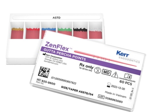 zenflex gutta percha points assorted .06 taper 60 stuks (productfoto)