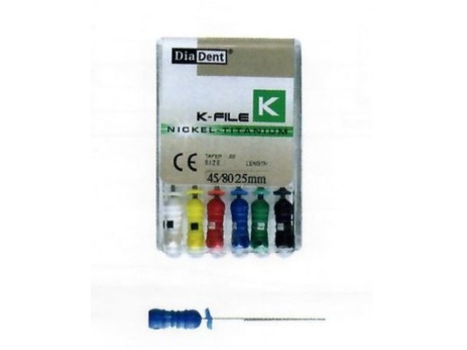 niti k-files 02 25mm/70 6 stuks (productfoto)