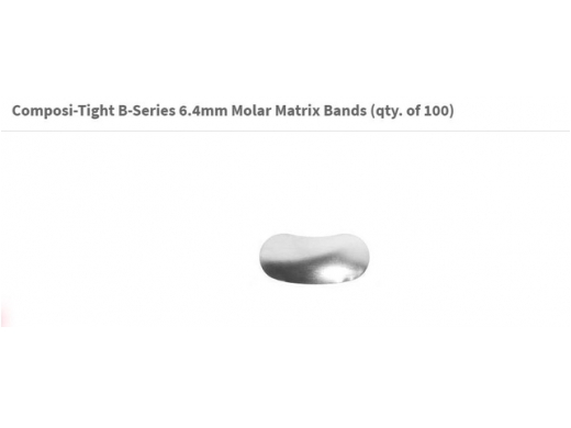 composi-tight b-series 6.4mm molar matrix bands 100 (productfoto)