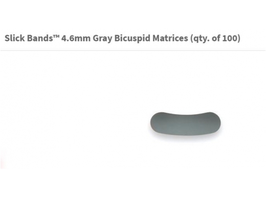 slick bands 4.6mm gray bicuspid matrixen 100 (productfoto)