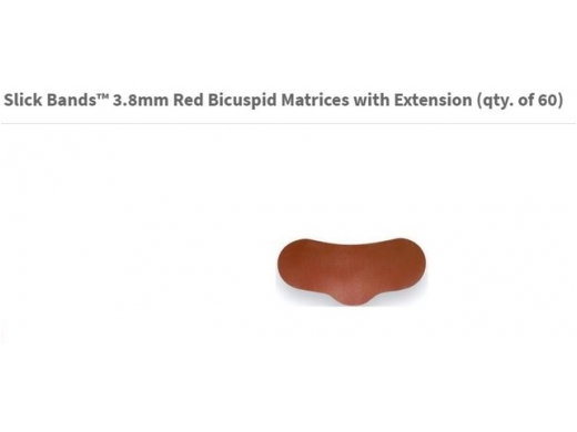 slick bands 3.8mm red bicuspid w/ext. matrixen 60 (productfoto)