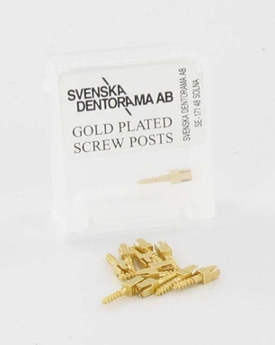 svenska screw post gold plated short nr.1 12 (productfoto)