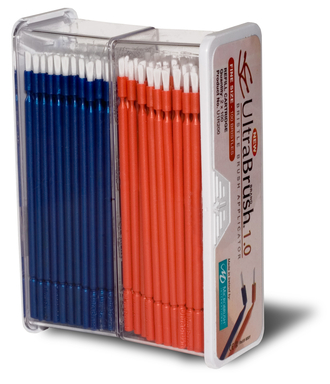 ultrabrush applicators 1.0 fijn bl/oranje refill 2x100 (productfoto)