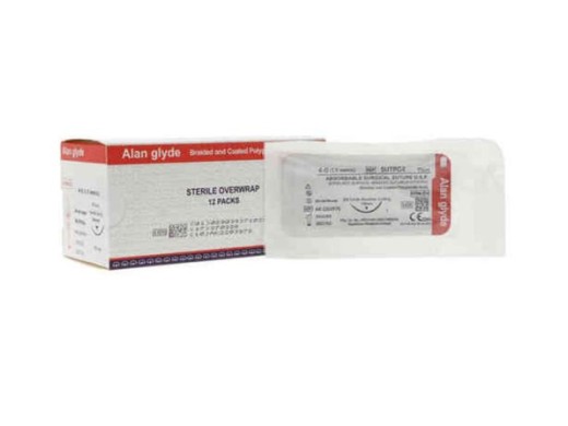 glyde polyglycol hechtdraad snijdend 19mm 4-0 70cm 12 stuks (productfoto)