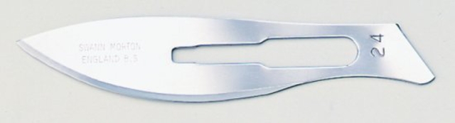 swann morton cs scalpels niet steriel nr. 24 100 (productfoto)