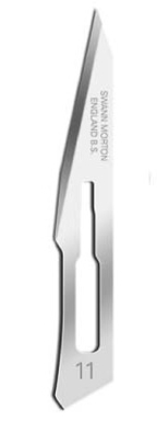 swann morton rvs scalpels met heft steriel nr. 11 10 (productfoto)