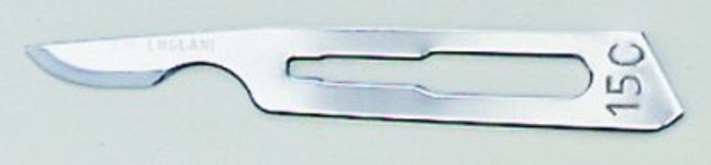 swann morton rvs scalpels met heft steriel nr. 15c 10 (productfoto)