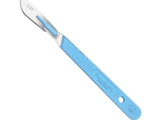 swann morton rvs scalpels met heft steriel nr. 22 10 stuks (productfoto)