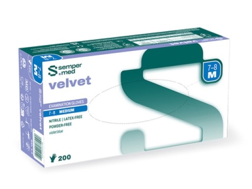 sempermed velvet xp nitrile x-small(3gr) 200 stuks (productfoto)