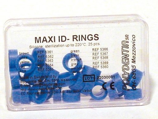 polydentia maxi id-ring zwart 25 stuks (productfoto)