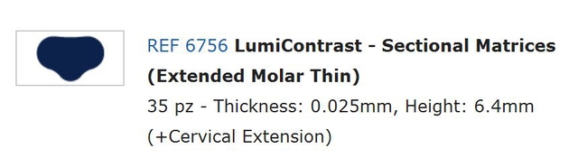 lumicontrast sect.matr.molar deep 0.025/6.4mm+ext. 50 (productfoto)