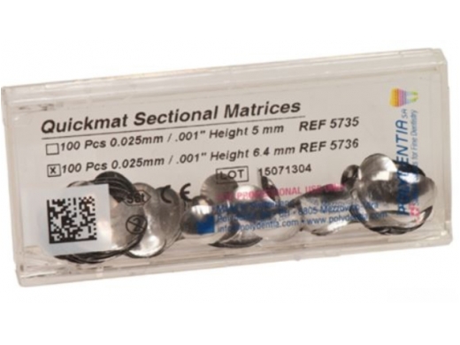 quickmat contour.sect.matrixen 5/0.025mm premolar 100 (productfoto)