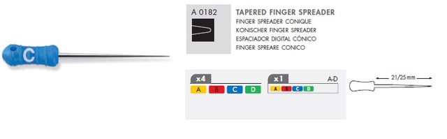 tapered finger spreader a|21mm a0182 geel 4 (productfoto)