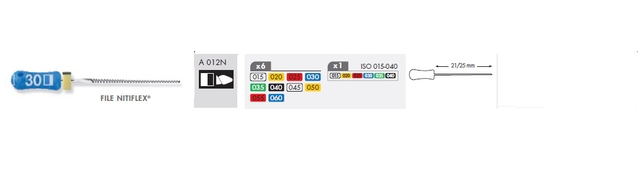 k-file nitiflex assorti 015-040|21mm a012n 6 (productfoto)