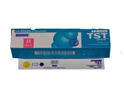 tst sterilisatie teststrips 121 graden c. 100 (productfoto)