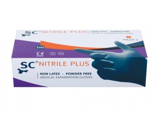 sensicare nitrile plus blauw poedervrij x-large 200 (productfoto)