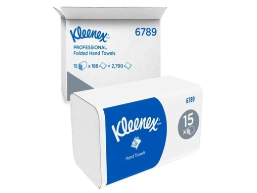 kleenex handdoeken 2-laags v-vouw 21x21,5cm 15x186 stuks (productfoto)