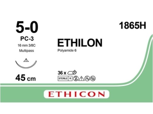 ethilon monofil 45cm m1 usp5-0 pc-3 1865h 36 stuks (productfoto)