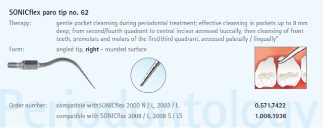 sonicflex paro tip no.62 rechts (productfoto)