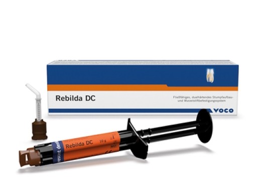 rebilda dc quickmix fluorescent dentine 10 gr + tips (productfoto)