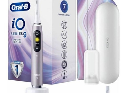 oral-b io 9 elektrische tandenborstel roze quartz per stuk (productfoto)