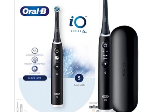 oral-b io 6 black lava elektrische tandenborstel (productfoto)
