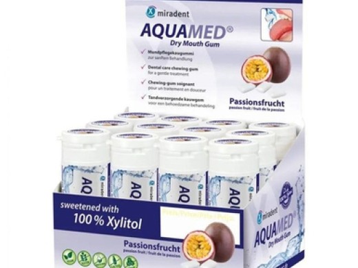 aquamed kauwgom passion fruit / display 12x30 stuks (productfoto)