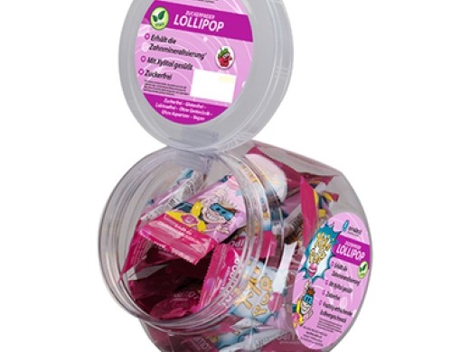 xylipop suikervrije lollies aardbei / bonbonniere 25x6 gram (productfoto)