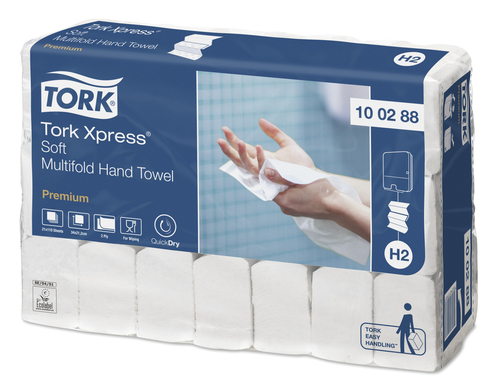 tork xpress zachte multifold handdoek 2l (h2) 21x110 (productfoto)