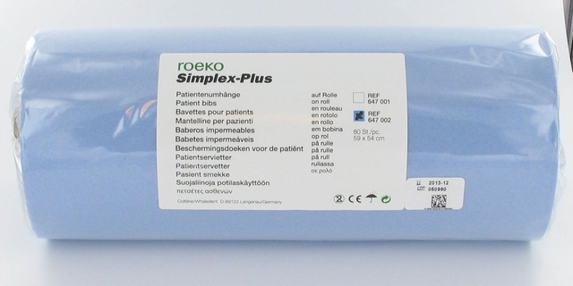 roeko simplex plus patientenschort papier blauw 80 (productfoto)