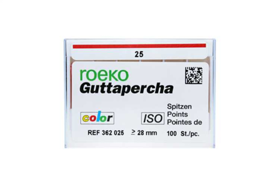 roeko gutta percha points color coded 25 100 (productfoto)