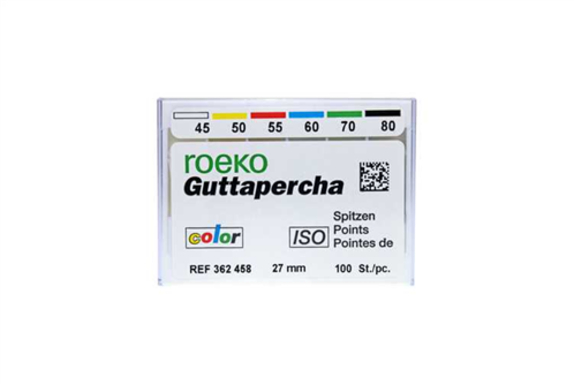 roeko gutta percha points color coded 45/80 100 (productfoto)