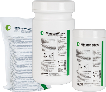 minutenwipes 30 jumbo 21x26cm refillverp. 12x100 (productfoto)