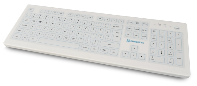 purekeys hygienisch silicone toetsenbord draadloos (productfoto)