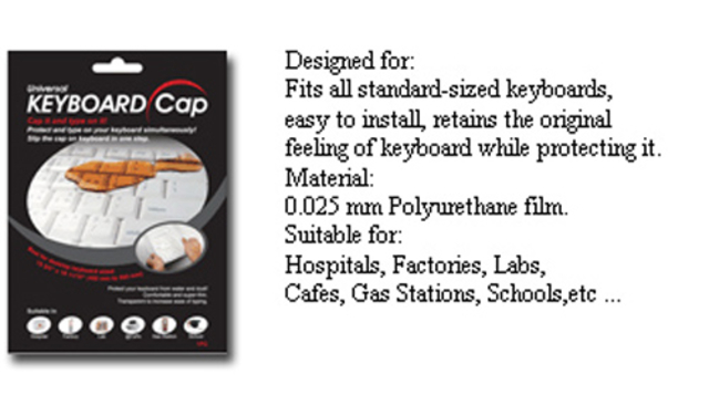 keyboard cap / sleeve 400 x 500 mm / 0,025 mm dik (productfoto)