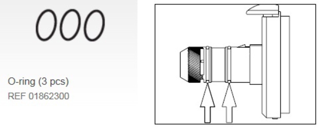 w&h o-ring voor assistina 301 3 (productfoto)