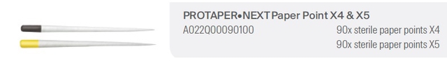 protaper next paper points x4-x5 a022q 180 (productfoto)