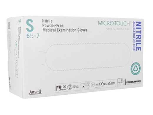 micro-touch nitrile accelerator free blauw small 100 stuks (productfoto)
