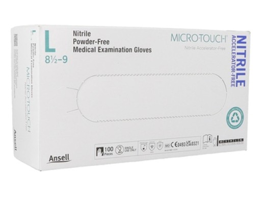 micro-touch nitrile accelerator free blauw large 100 stuks (productfoto)