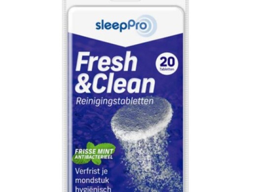 sleeppro fresh & clean reinigingstabletten 20 stuks (productfoto)