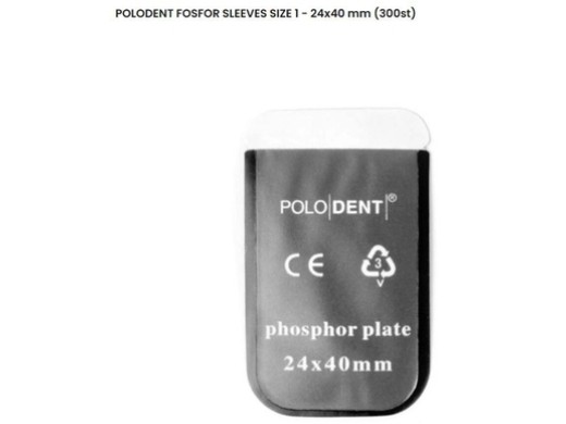 polodent fosforplaat hoesjes grootte 1 / 24x40mm 300 stuks (productfoto)