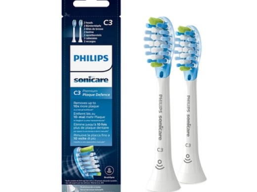 sonicare c3 premium pl.def. hx9042/87 opzetb. wit 2 stuks (productfoto)