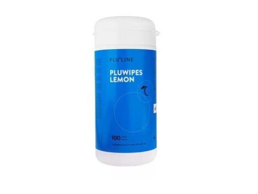 pluwipes lemon lege bus voor desinfectiedoekjes per stuk (productfoto)