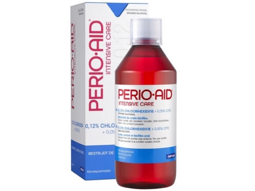 perio aid intensive care blauw mondspoeling 0.12% 500 (productfoto)