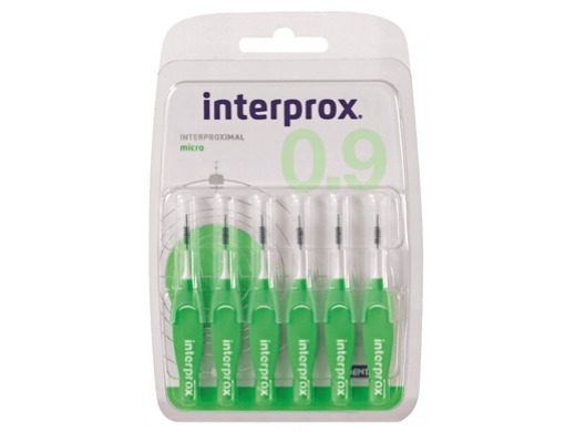 interprox phd 1,1 micro groen blister 6 (productfoto)